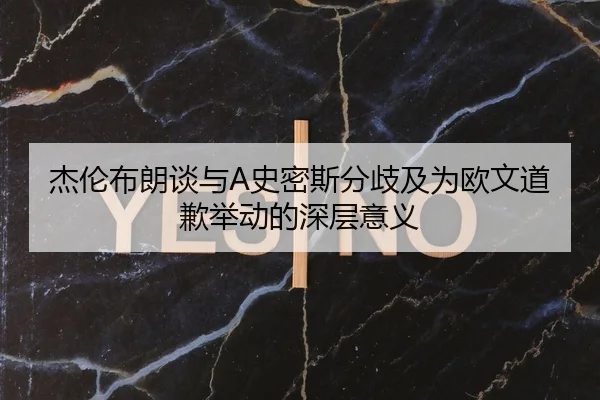 杰伦布朗谈与A史密斯分歧及为欧文道歉举动的深层意义